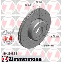 Zimmermann SPORT Brake Disc Set for BMW 1 Series F20, F21; 2 Series F22; 3 Series F30&ndash;F34; 4 Series (Front)