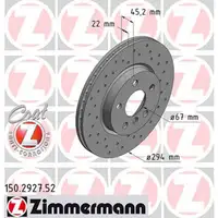 Zimmermann SPORT Bremsscheiben f&uuml;r BMW 2er F45 F46 MINI F55 F56 F54 F57 vorne