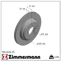 Zimmermann FORMULA Z Brake Disc Set for BMW 5 Series E39 M5 400 hp (rear)