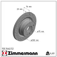Zimmermann SPORT Brake Discs and Pads (Wako) for BMW E82/88 118-125i, 118/120d (March 2010 and later) &ndash; Rear