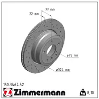 Zimmermann SPORT Bremsscheiben + Bel&auml;ge + Wako f&uuml;r BMW 1er E82 E88 135i ab 03.2010 hinten