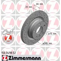 Zimmermann SPORT Bremsscheiben + Bel&auml;ge + Wako f&uuml;r BMW 1er F20 F21 F22 F30-34 hinten