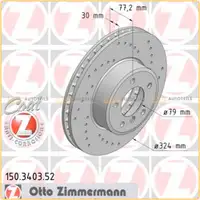 Zimmermann SPORT Bremsscheiben Satz f&uuml;r BMW 5er E60 E61 520-530i 520-530d E63 630i vorne