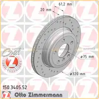 Zimmermann SPORT Bremsscheiben + Bel&auml;ge + Wako f&uuml;r BMW 5er E60 6er E63 E64 630i hinten