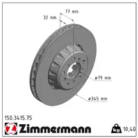 Zimmermann FORMULA Z Brake Discs + Pads + Wako for BMW 5 Series E39 M5 400 hp (front)