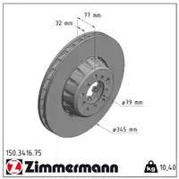 Zimmermann FORMULA Z Brake Discs + Pads + Wako for BMW 5 Series E39 M5 400 hp (front)
