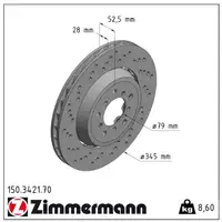 Zimmermann FORMULA Z Brake Disc Set for BMW 3 Series E46 M3/CSL and Z4M (343/360 hp) &ndash; Front