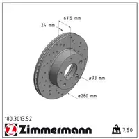 Zimmermann SPORT brake discs and pads (Wako) for CITROEN Jumper, FIAT Ducato, and PEUGEOT (Front)