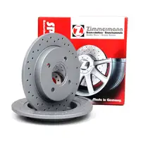 Zimmermann SPORT Bremsscheiben Satz f&uuml;r FORD Fiesta 5 ST150 6 Focus 1 hinten
