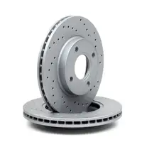 Zimmermann SPORT brake discs + pads for FORD Fiesta 4 MK4 1.3i and MAZDA 121 (3 front)