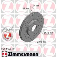 Zimmermann SPORT Bremsscheiben f&uuml;r Ford B-Max Fiesta VI Tourneo Transit vorne