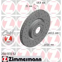 Zimmermann SPORT brake discs for Ford Focus III MK3 2.0ST and Kuga II MK2 (Front)