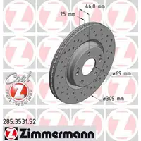 Zimmermann SPORT Bremsscheiben Satz f&uuml;r HYUNDAI Tucson TLE KIA Sportage QL vorne