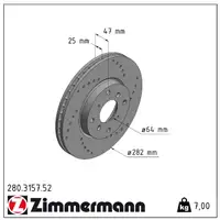 Zimmermann SPORT brake discs for Honda Accord 6 1.8&ndash;2.3 2.0 Turbo-DI (Front)