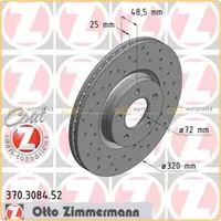 Zimmermann SPORT Brake Disc Set for Mazda 3 (BK BL) 2.3 MPS 260 hp (front)