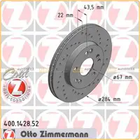 Zimmermann SPORT brake discs for Mercedes W124, S124, C124, A124, SL, R107 (Front)