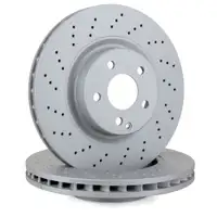Zimmermann SPORT brake discs + Pads + Wako for MERCEDES W211 S211 C219 350 500 (front)