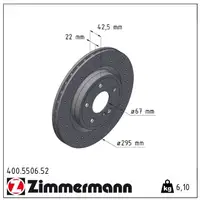 Zimmermann SPORT Brake Discs + Pads for MERCEDES W176, C117, X117, X156 4MATIC (Rear)