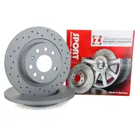 Zimmermann SPORT Brake Disc Set for OPEL Signum, Vectra C, SAAB 9-3 YS3F (15-inch rear)