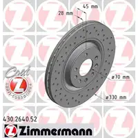 Zimmermann SPORT Bremsscheiben Satz f&uuml;r OPEL CORSA E 1.6 Turbo OPC 17 Zoll vorne