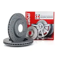 ZIMMERMANN SPORT brake discs for CITROEN Saxo, Xsara, Zx, and PEUGEOT 106, 205, 206, 306, 309 (Front)