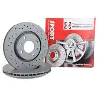 Zimmermann SPORT Brake Disc Set for CITROEN C2, C3, C4, C5 and PEUGEOT 206, 207, 208, 301 (Front)