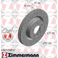 Zimmermann SPORT Brake Disc Set for Land Rover Discovery 3 4.4 4x4 (front)