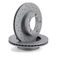 Zimmermann SPORT Brake Discs + pb:z Wako Brake Pads for PORSCHE Boxster (986) 2.5 2.7 (front)