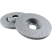 Zimmermann SPORT Brake Discs + Pads for RENAULT Laguna 2 1.6&ndash;2.0 1.9 dCi 2016&ndash;2017 (Front)