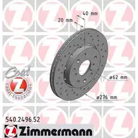 Zimmermann SPORT Brake Disc Set for SUZUKI Swift 3 1.6 Sport 125 hp (front)