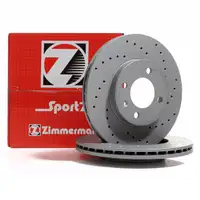 Zimmermann 600.1597.52 SPORT Brake Disc Set for SEAT Arosa, VW Golf 2, 3, Polo, 6N (Front)