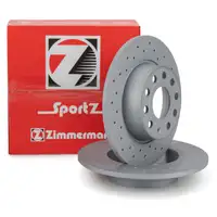 Zimmermann SPORT Brake Disc Set for VW Golf 6, 7, 8, T-Roc, Touran, A3, 8P, 8V, 8Y, Q2 (Rear)