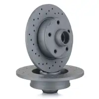 Zimmermann SPORT brake discs + Pads for VW 3 GTI 2.8 VR6 up to model year 1H-P-240000 (rear)