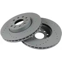 Zimmermann SPORT Brake Discs + Pads + Sensor for AUDI 8P SKODA 2 (Front + Rear)