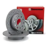 Zimmermann SPORT Brake Disc Set for Audi A3 8P, SEAT Leon, &Scaron;koda Octavia, Golf 5 and 6 (Rear)
