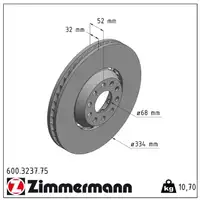 Zimmermann FORMULA Z Bremsscheiben + Bel&auml;ge f&uuml;r VW PASSAT B5 4.0 W8 4motion PR-1LC vorne