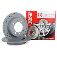 Zimmermann SPORT Brake Disc Set Carisma Space Star for Volvo S40 V40 (Rear)