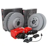 ZIMMERMANN Bremsscheiben + Bremsbel&auml;ge + Sensor f&uuml;r AUDI A4 8K B8 A5 8T 8F vorne + hinten