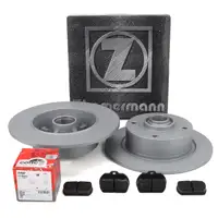 ZIMMERMANN Brake Discs + TRW Brake Pads for VW Beetle 1200, 1300, 1302, 1303, 1500 (front)