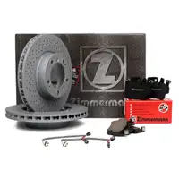 ZIMMERMANN Bremsscheiben + Bel&auml;ge + Wako f&uuml;r PORSCHE 996 Carrera Boxster 986 S 3.2 vorne