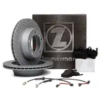 ZIMMERMANN Brake Discs and Pads (Wako) for PORSCHE Boxster Cayman (987) 2.7 and 2.9 (Rear)