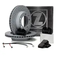 ZIMMERMANN Bremsscheiben + pb:z Bel&auml;ge Wako f&uuml;r PORSCHE 993 3.6 Carrera bis 12.1994 hinten