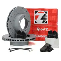 Zimmermann SPORT Bremsscheiben pb:z Bel&auml;ge Wako f&uuml;r PORSCHE 944 2.5 Turbo 3.0 S2 968 vorne