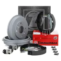 ZIMMERMANN Bremstrommeln + Bremsbacken + Bremszylinder f&uuml;r FORD Fiesta 6 MK6 hinten