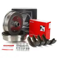 ZIMMERMANN Bremstrommeln + Backen + Zubeh&ouml;r f&uuml;r VW 1200 1300 1302 1303 1500 1600i hinten