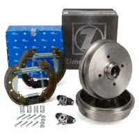 ZIMMERMANN brake drums + DELPHI brake shoes + cylinder for SEAT Arosa (non-ABS) 10/1999 (rear)