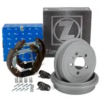 ZIMMERMANN Bremstrommeln + DELPHI Backen + Zylinder f&uuml;r VW Polo 4 5 Ibiza 3 4 1 hinten