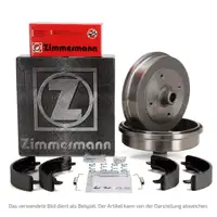 ZIMMERMANN Bremstrommeln + Bremsbacken f&uuml;r OPEL Adam Corsa D E FIAT Grande/Punto hinten