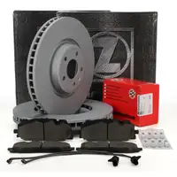 ZIMMERMANN Brake Discs + Pads + Wako for AUDI A6 C8 Q7 4M VW Touareg CR7 (Front)