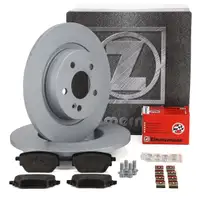ZIMMERMANN Brake Discs + Brake Pads for MERCEDES W177, V177, W247, C118, X118, H247 (Rear)